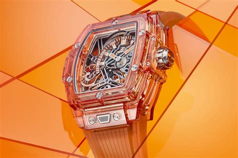 hublot tourbillon orange|hublot full sapphire tourbillon.